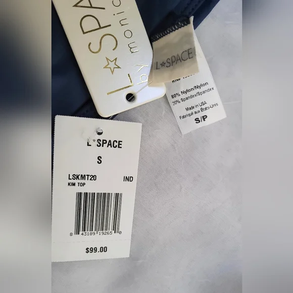 NWT! L*Space Women's Kim Blue Swim Top Size Small - Picture 5 of 5